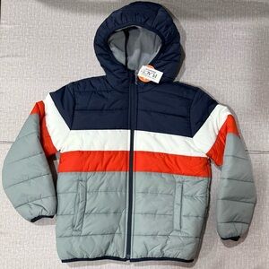 The Children's Place Navy and Gray Puffer Jacket